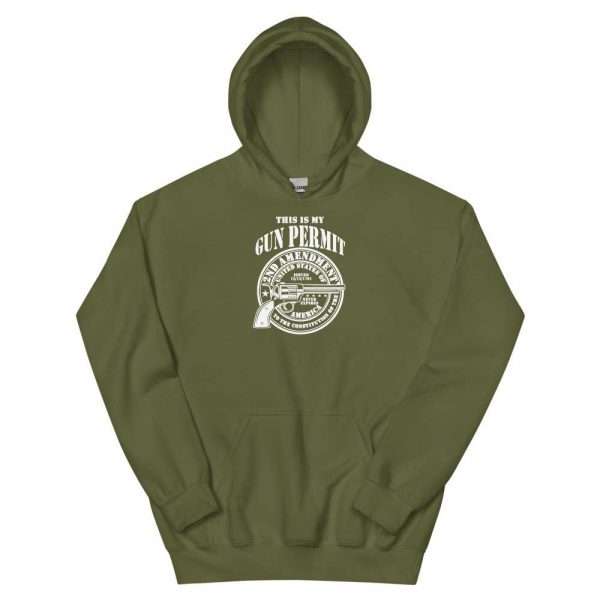 This is My Gun Permit Hoodie_Front Green