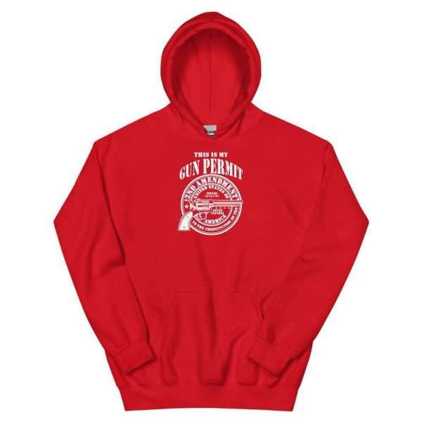 This is My Gun Permit Hoodie_Front Red