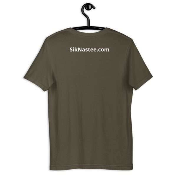 Blue Lives Matter Text Tee_Back Army Green