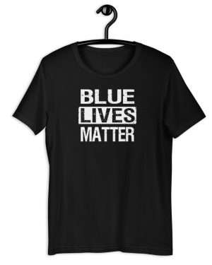 Blue Lives Matter Text Tee